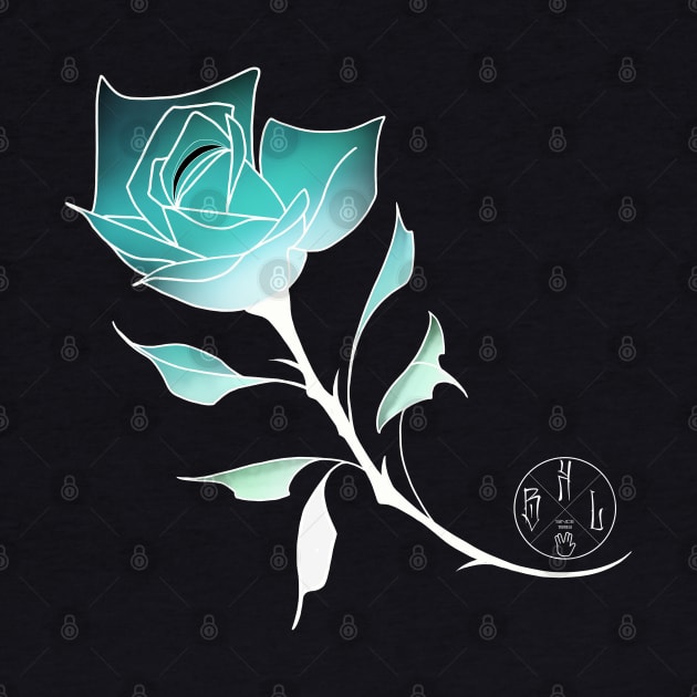 Blue rose by Blacklinesw9